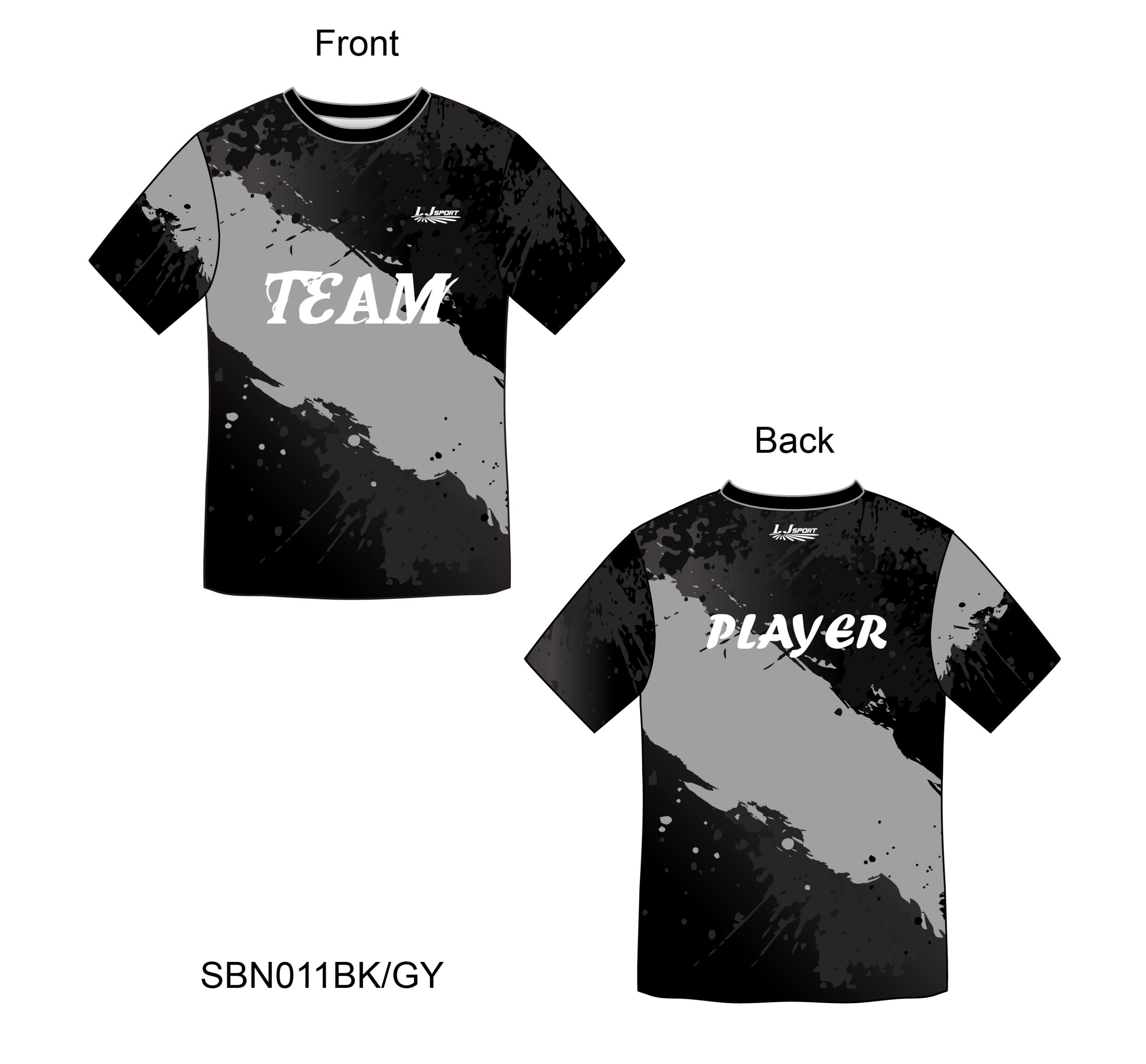 SBN011BK_GY #football jersey #badminton #sublimation football jersey #sublimation handball jersey #足球球衣 #手球球衣 #排球球衣