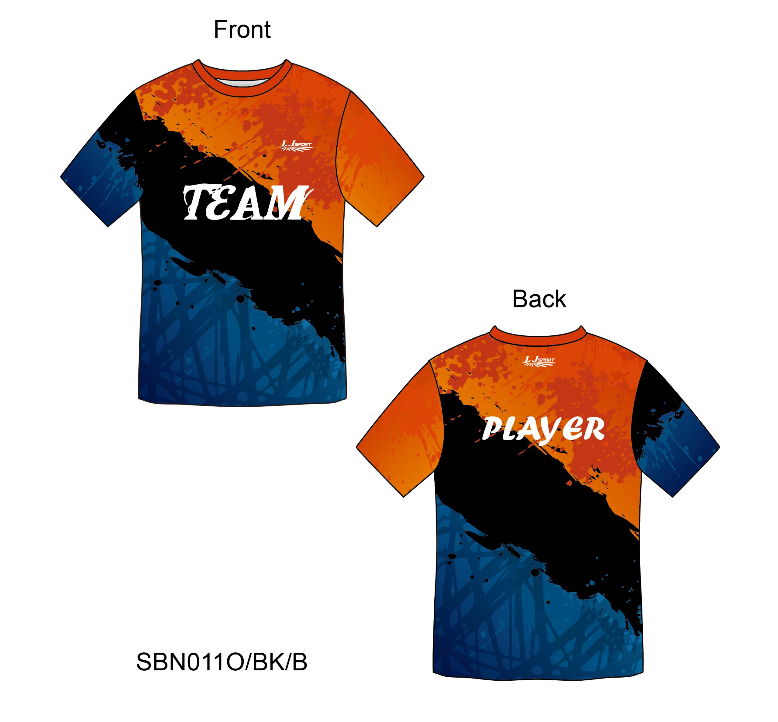 SBN011O_BK_B #football jersey #badminton #sublimation football jersey #sublimation handball jersey #足球球衣 #手球球衣 #排球球衣
