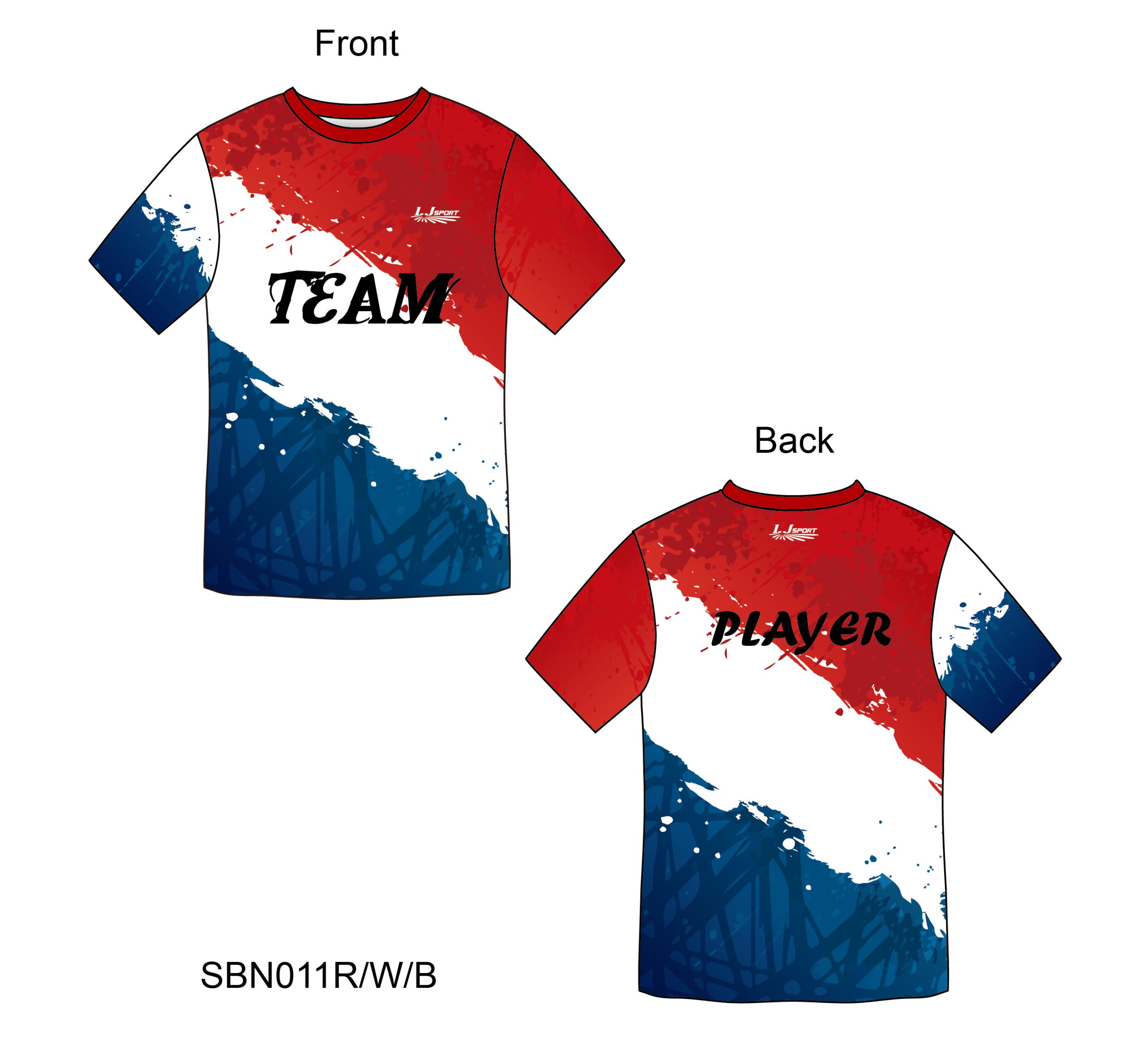 SBN011R_W_B #football jersey #badminton #sublimation football jersey #sublimation handball jersey #足球球衣 #手球球衣 #排球球衣